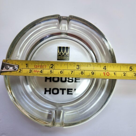Vintage Ashtray Charter House Hotel Clear Thick Glass Collectible Advert… - Picture 5 of 6